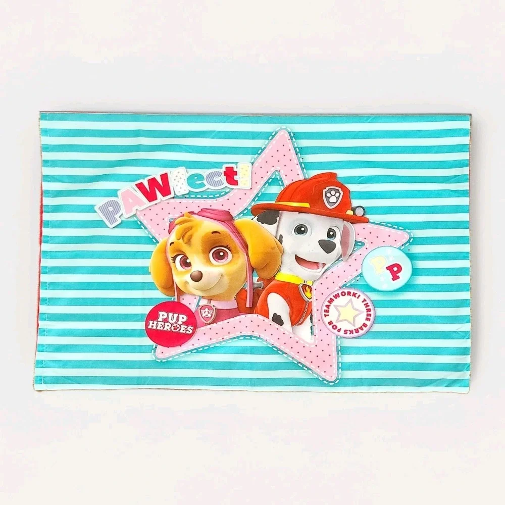 Paw Patrol Standard Pillowcase Reversible Skye Marshall Girls Pink Nickelodeon